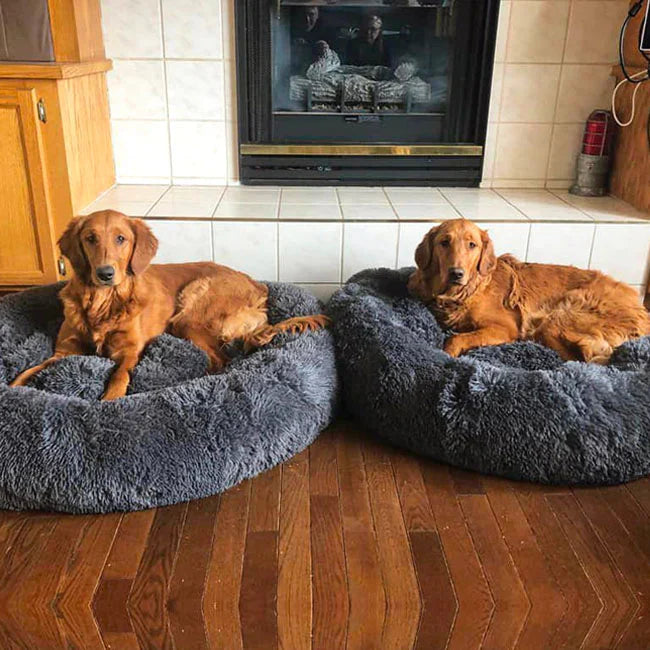 Ortopedisk Plysj Donut Hundeseng Luvikno