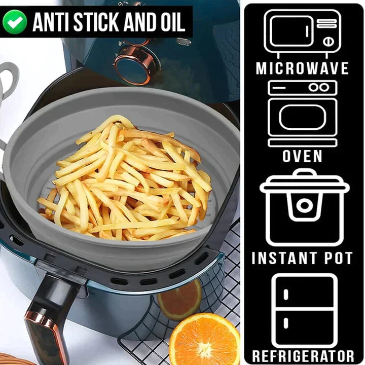 Air Fryer Silikon Grillpanne Gjenvendbar Bakeform | Luvikno