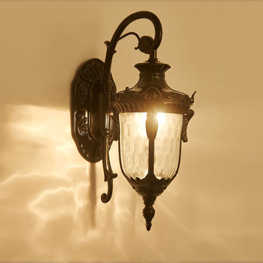 Europeisk Deluxe Lantern Utendørs Vanntett 1-Lys Vegglampe | Luvikno