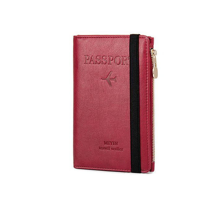 Men's Leather Passport Wallet with RFID Blocking | Luvikno