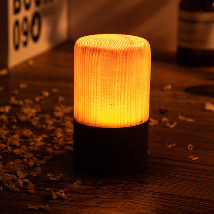 Stilig LED Bordlampe - WoodGlow | Luvikno