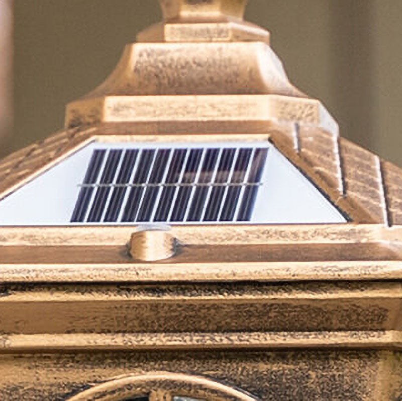 Europeisk sol utendørs lanterne aluminium glass vanntett 1-lykt vegg lampe | Luvikno