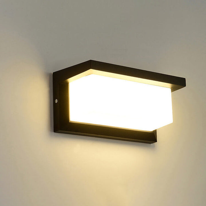 Moderne Kreativ Geometri Aluminium Utendørs Vanntett LED Vegglykt Lampe | Luvikno