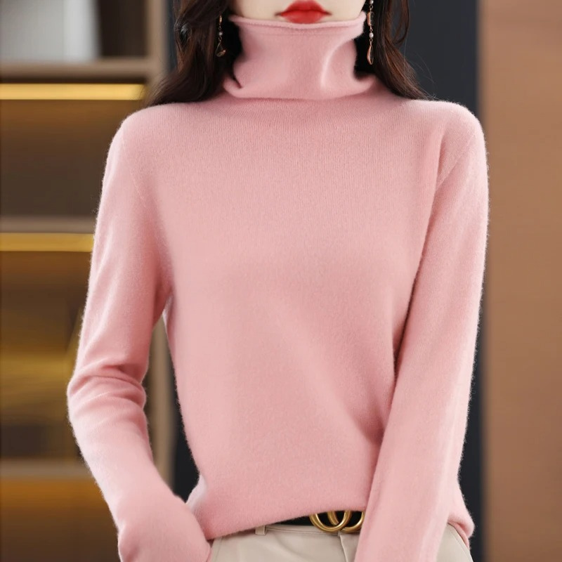 Luvik | Luksus Cashmere Neule Naisille Pehmeä Pystypaitapusero, Lämmin & Tyylikäs