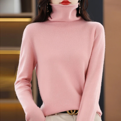 Luvik | Luksus Cashmere Neule Naisille Pehmeä Pystypaitapusero, Lämmin & Tyylikäs