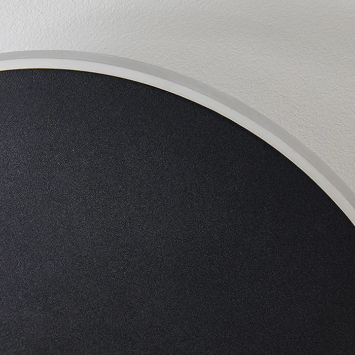 Elegant LED vegglys for utendørs bruk - Minimalistisk rund design | Luvikno