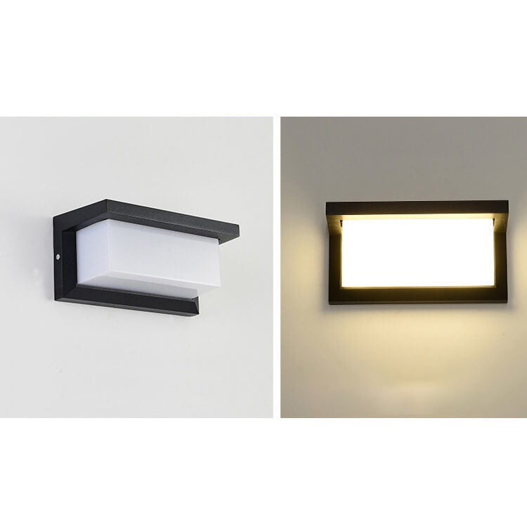 Moderne Kreativ Geometri Aluminium Utendørs Vanntett LED Vegglykt Lampe | Luvikno