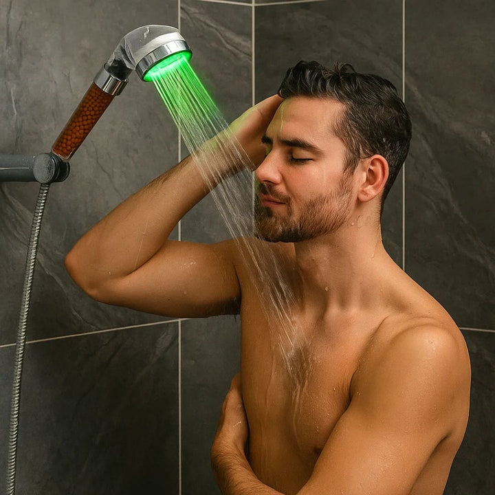 AquaBoost | Høytrykk Håndholdt Dusjhode – Trykkøkende Spray – Lavtrykk Luvikno