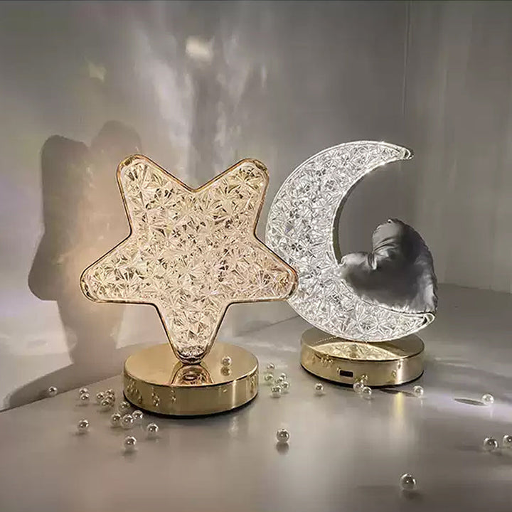 Star Moon Metal Table Lamp | Luvikno