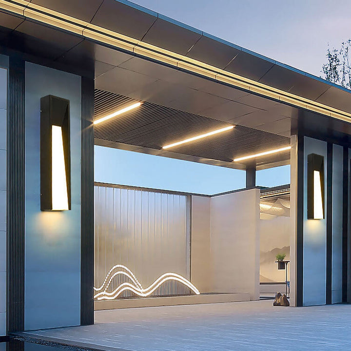 Vanntett Enkel Strip Design LED Utendørs Vegglampe | Luvikno