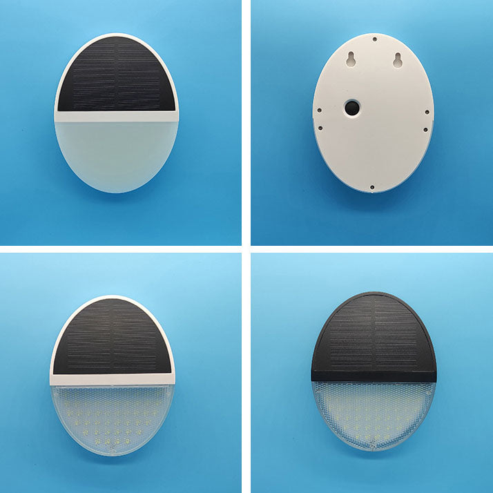 Solar utendørs vanntett rund flat kropp radar sensor LED vegglampe | Luvikno
