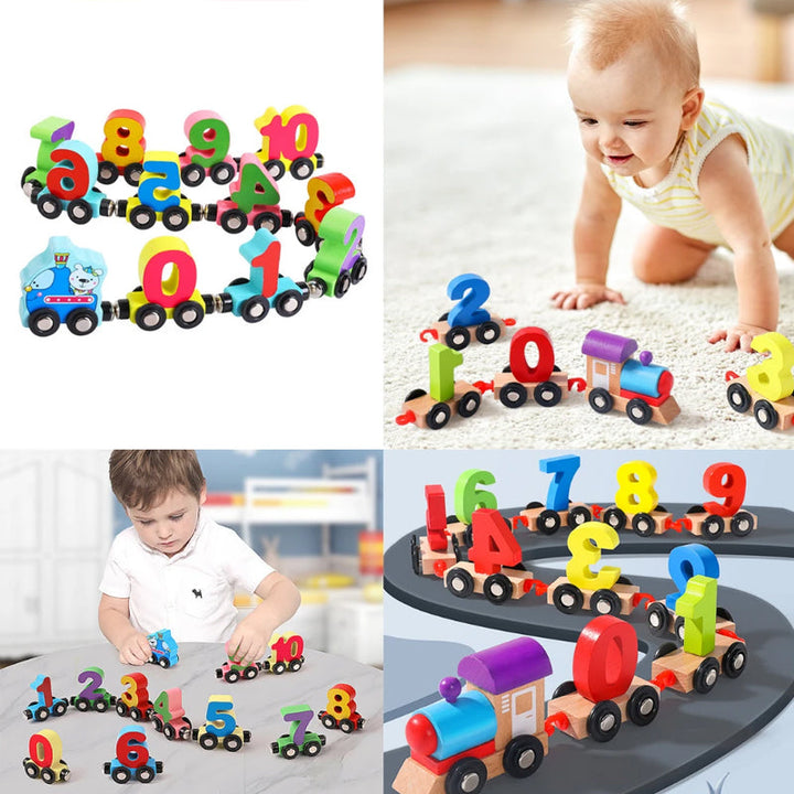 Wood Digital Pull Toy Luvikno
