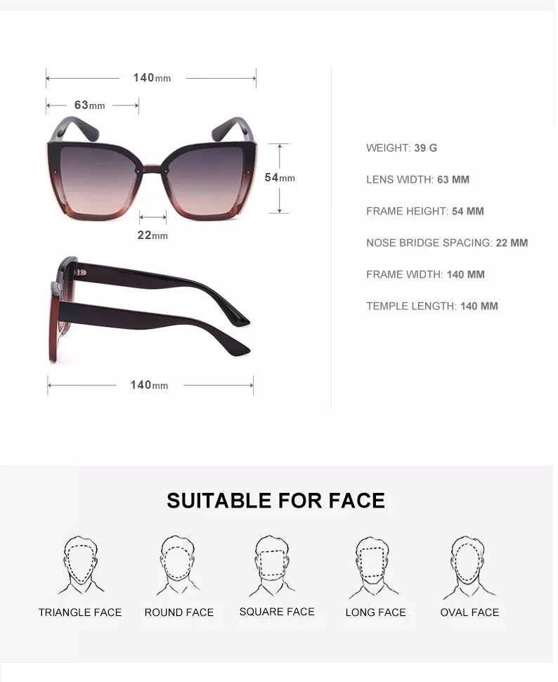 Billie Retro Solbriller | Firkantet & Trendy | Luvikno