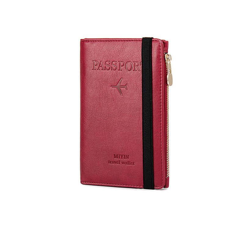 Men's Leather Passport Wallet with RFID Blocking | Luvikno