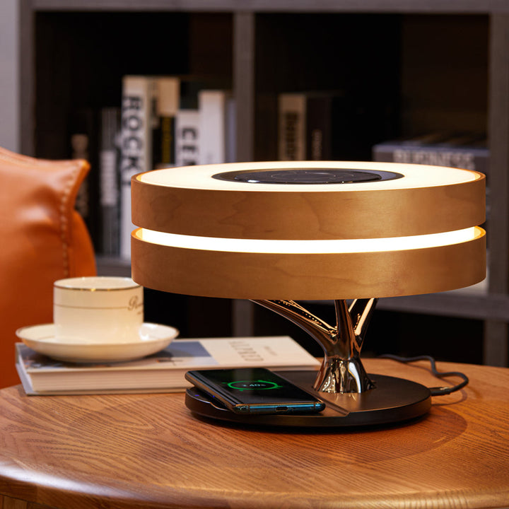 LumeCharge - Minimalistisk LED Bordlampe med Trådløs Lading | Luvikno