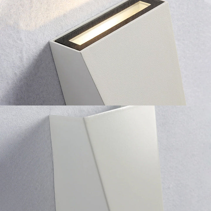 Minimalistisk Stil Trapezoid Veggvasker Lys Aluminium Varm/Hvit Belysning LED Sengelampe i Svart/Hvit | Luvikno