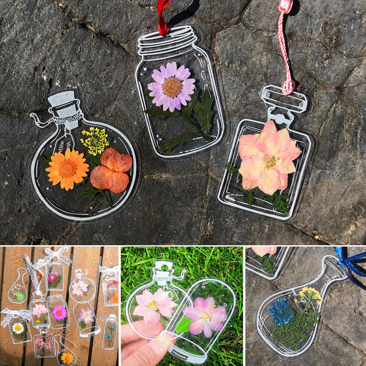 Luvikno | Transparent tørket blomster bokmerke