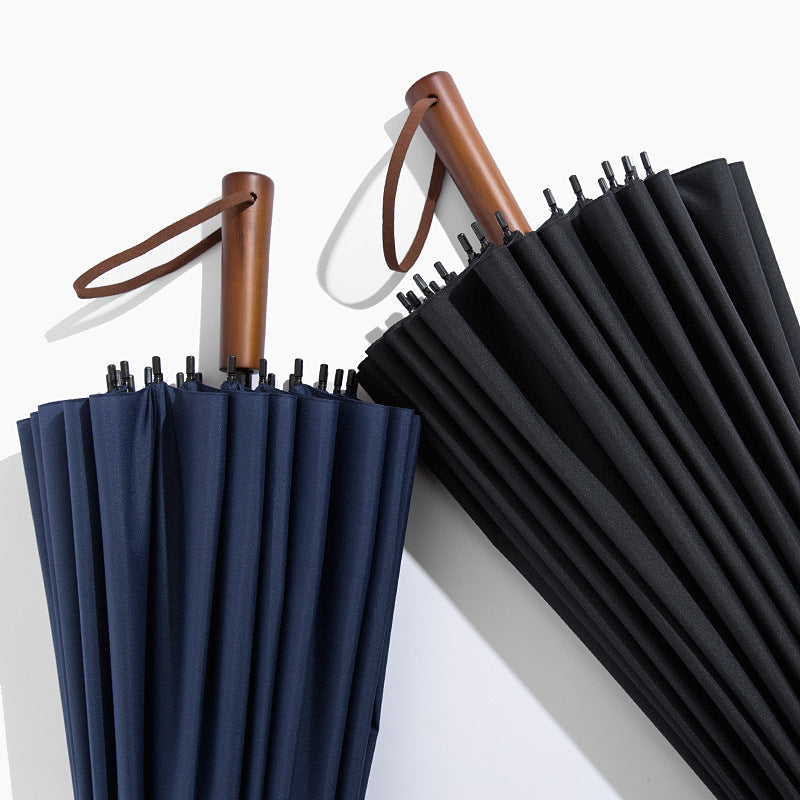 Damer elegant automatisk paraply med ergonomisk design og stort skjermtak Luvikno