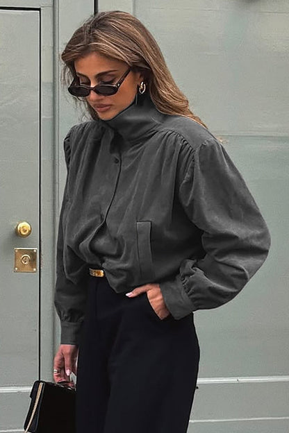 Luvik | Nahka tyyli pitkähihaine takki