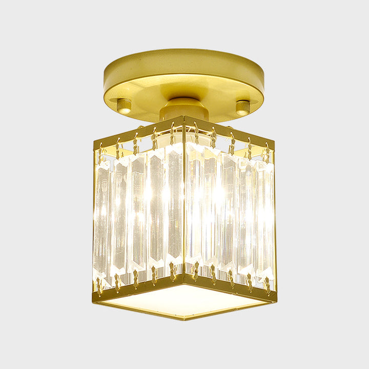 CrystalLuxe – Svart-gull Krystall Taklampe Luvikno