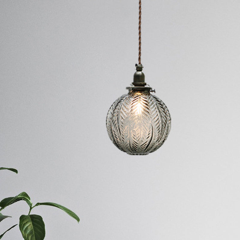Pendellampe med vintage glasskuppel Luvikno