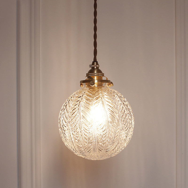 Pendellampe med vintage glasskuppel Luvikno