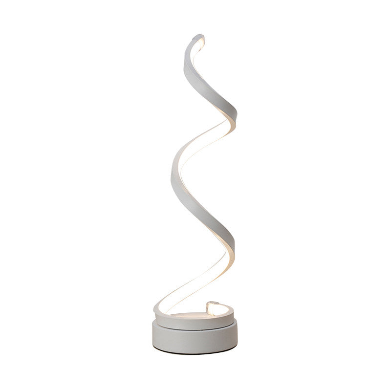 SpiraLuxe – Moderne LED Bordlampe med Spiral Design Luvikno