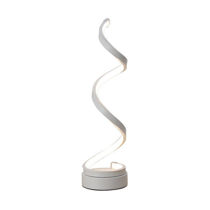 SpiraLuxe – Moderne LED Bordlampe med Spiral Design Luvikno