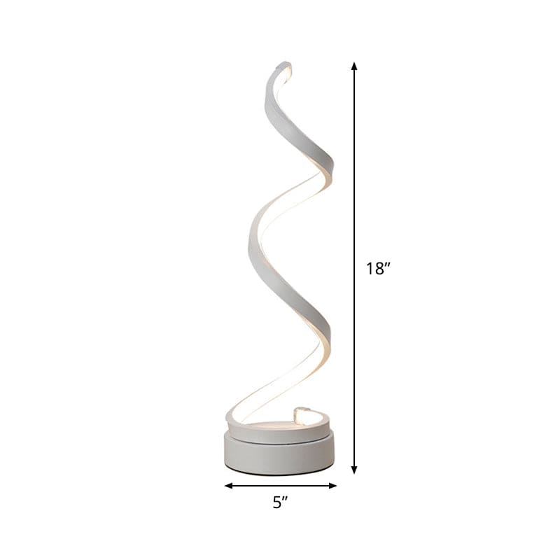 SpiraLuxe – Moderne LED Bordlampe med Spiral Design Luvikno