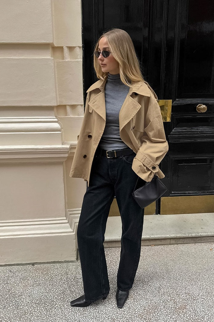 Luvik | Khaki Trench Krage Jakke