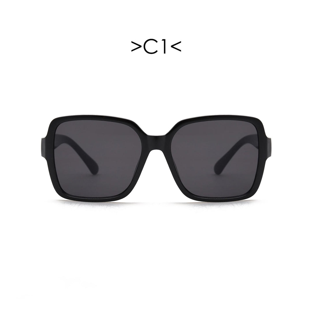 Dame oversized solbrille med geometrisk design Luvikno