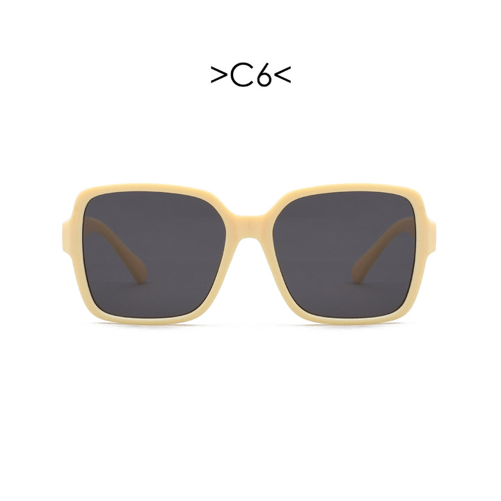 Dame oversized solbrille med geometrisk design Luvikno