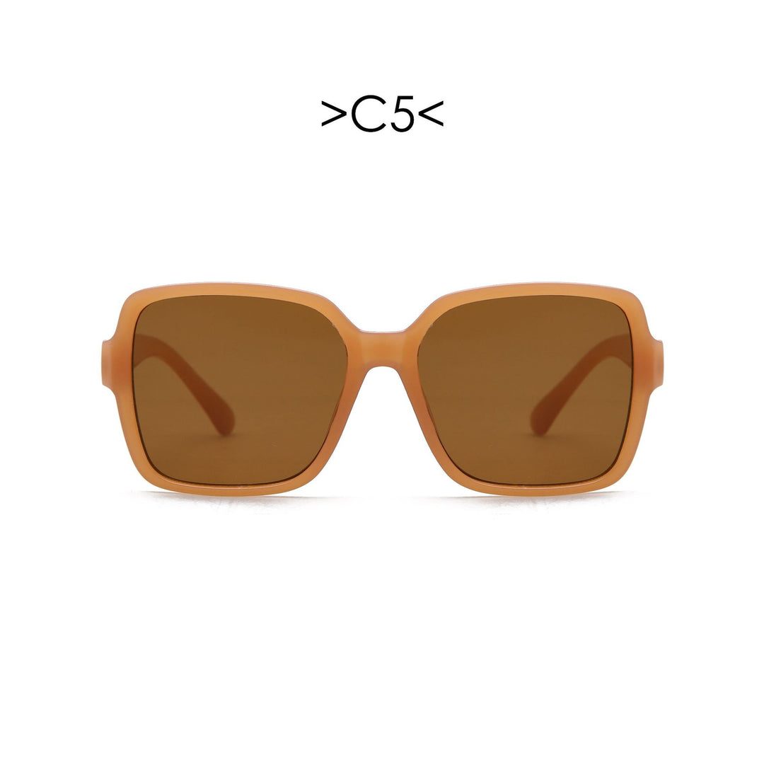 Dame oversized solbrille med geometrisk design Luvikno