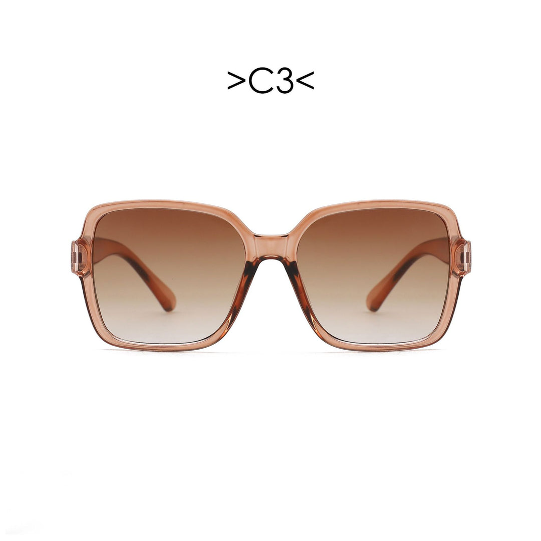 Dame oversized solbrille med geometrisk design Luvikno