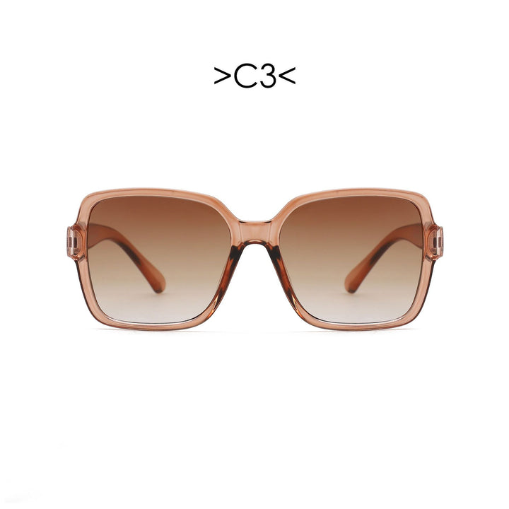 Dame oversized solbrille med geometrisk design Luvikno