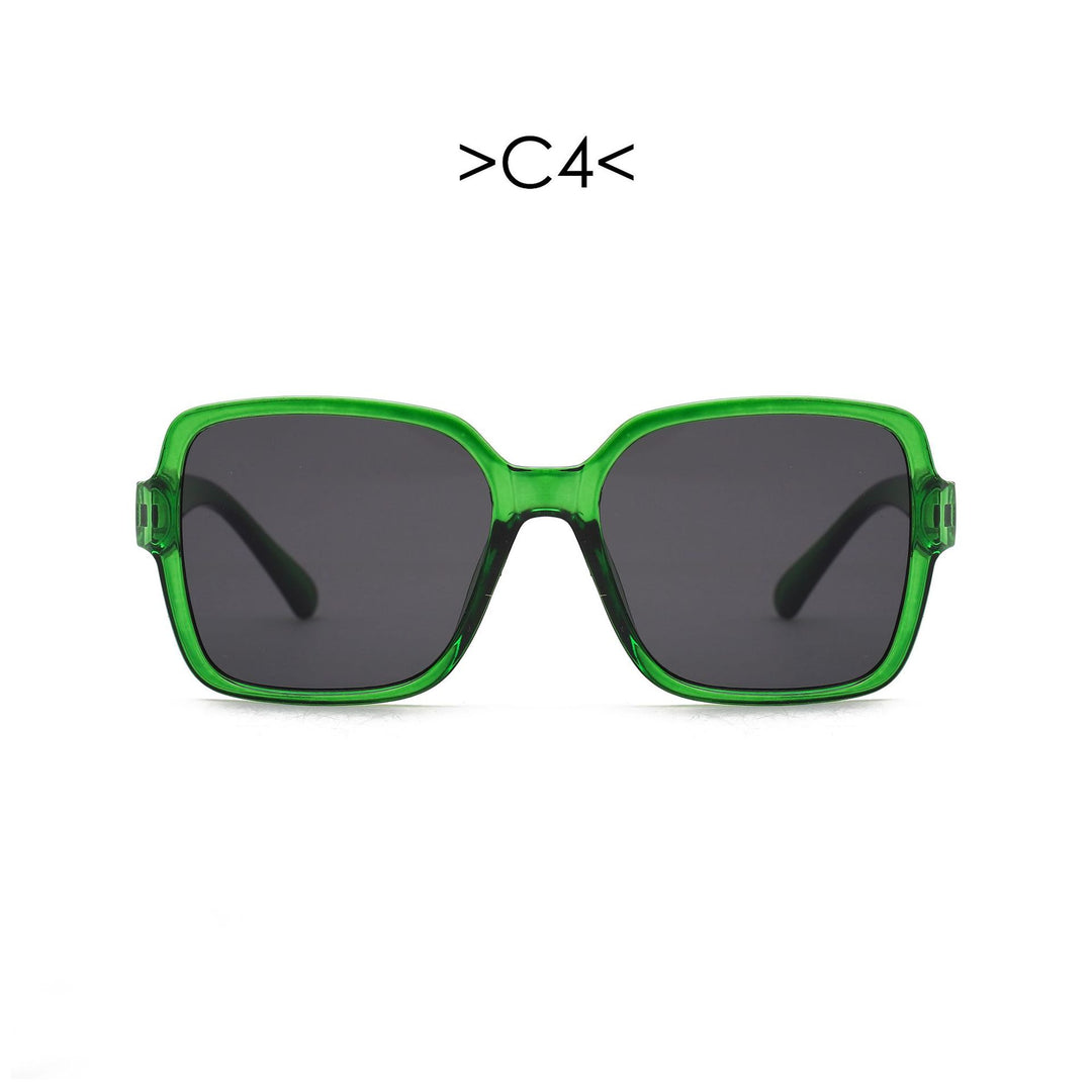 Dame oversized solbrille med geometrisk design Luvikno