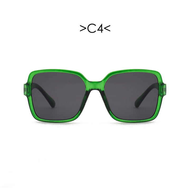 Dame oversized solbrille med geometrisk design Luvikno