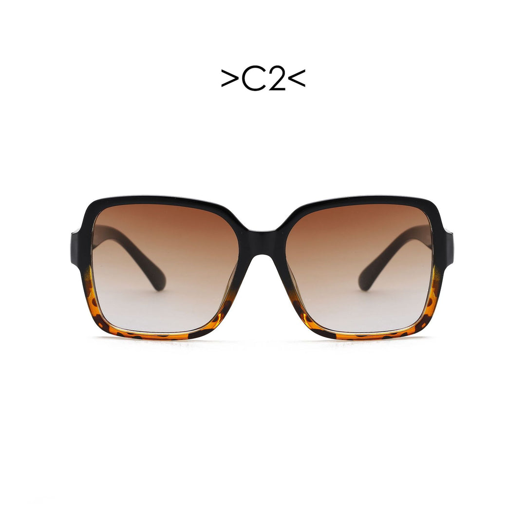 Dame oversized solbrille med geometrisk design Luvikno