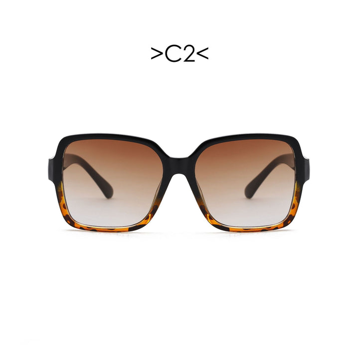 Dame oversized solbrille med geometrisk design Luvikno