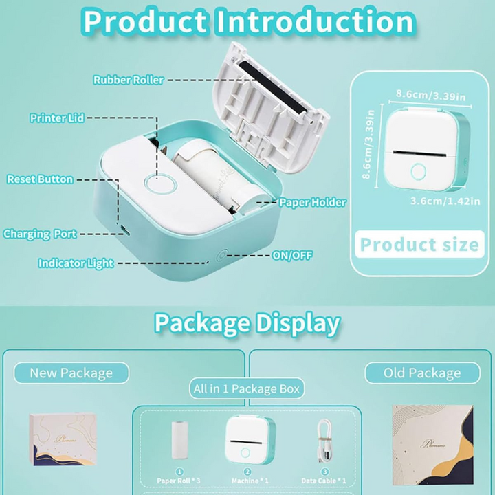 Mini Bluetooth Termisk Skriver Luvikno