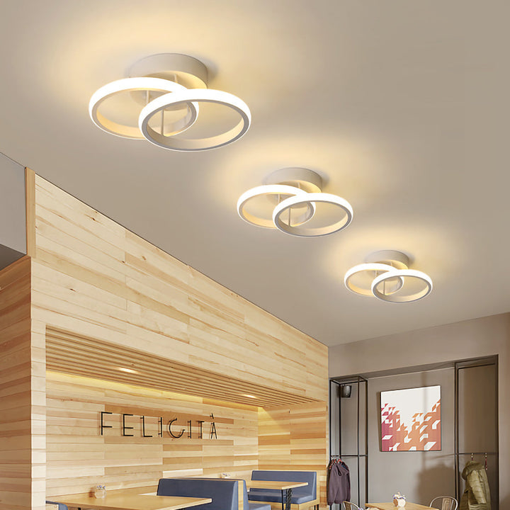 Taklampe med LED svart metallramme Luvikno