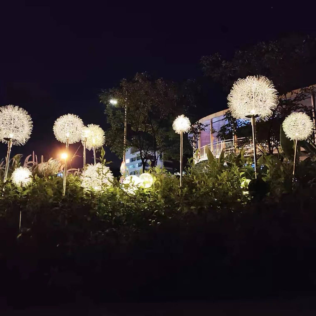 Solar Dandelion Aluminiumtråd Globe Lys LED Utendørs Vanntett Luminøs Hageinnsetting Bakkelys Landskapslys | Luvikno