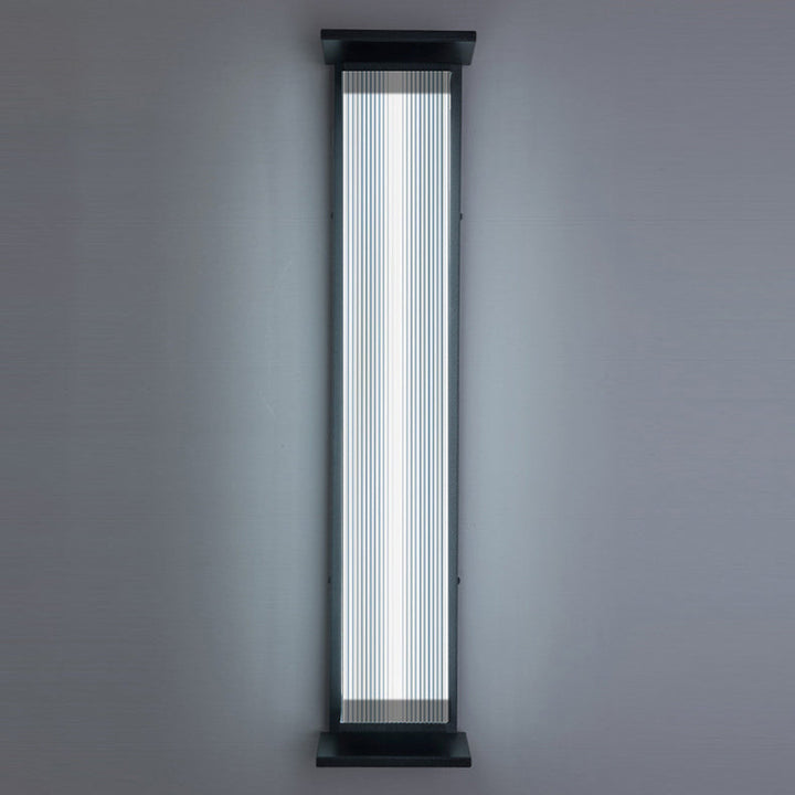 Moderne Minimalistisk Vanntett Rektangulær Rustfritt Stål Akryl LED Vegglygte Lampe For Utendørs Patio | Luvikno