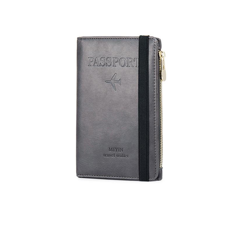 Men's Leather Passport Wallet with RFID Blocking | Luvikno