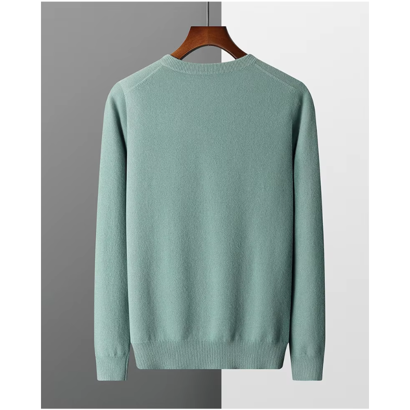 Luvik | Kashmir Polo Menn, V-hals, Myk Kashmir Strikkemateriale