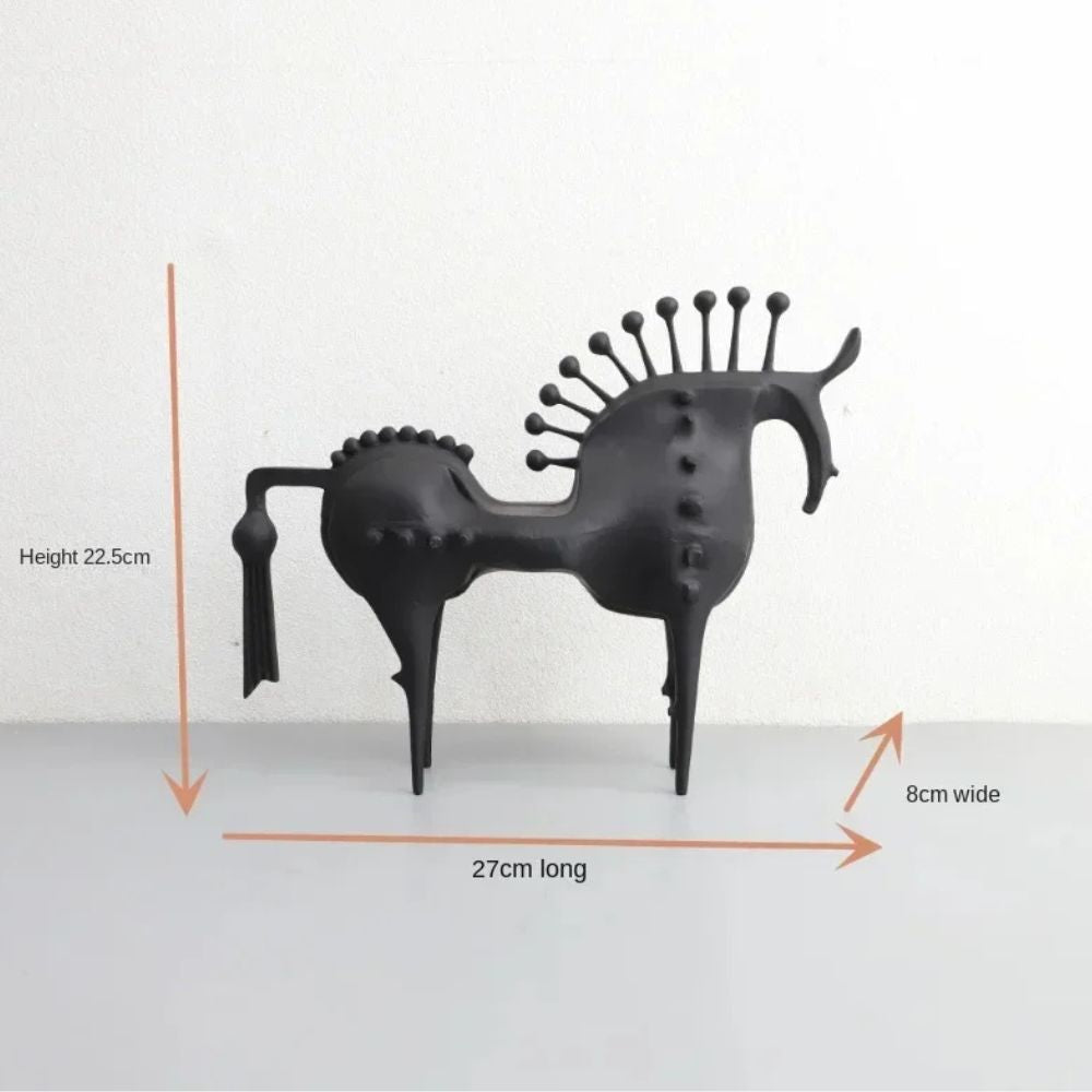 Abstrakt Metall Hest Skulptur | Luvikno