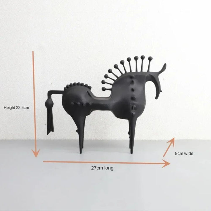 Abstrakt Metall Hest Skulptur | Luvikno