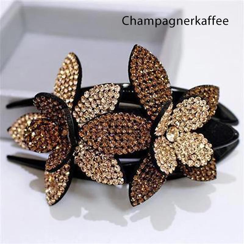 Luvikno | Rhinestone Dobbel Blomst Hårklemme