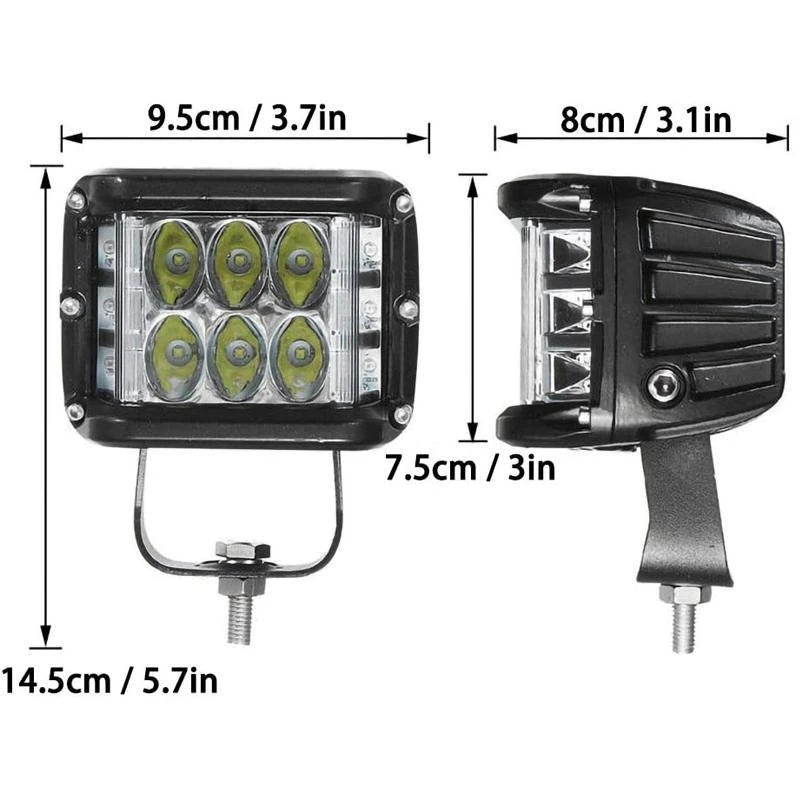 LED strobelys med tre sider for bil | Luvikno