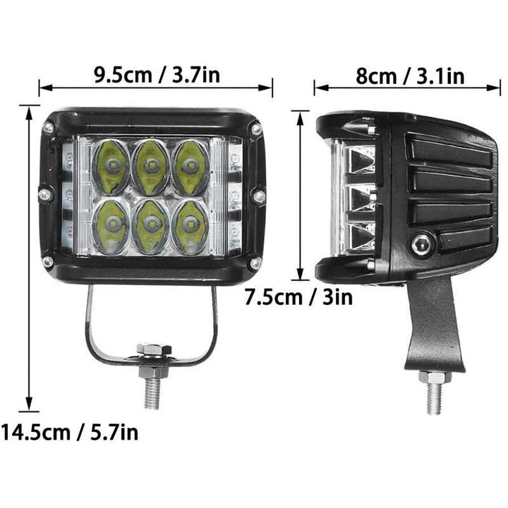LED strobelys med tre sider for bil | Luvikno